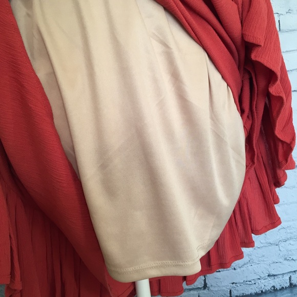 Love, Fire Embroidered Ruffled Tiered Hi-Low Dress - Picture 8 of 8